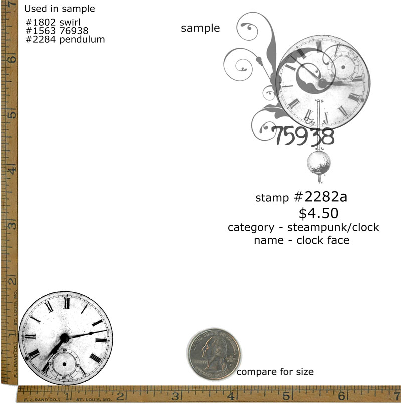 #2282a - Clock Face - Steampunk/Clock